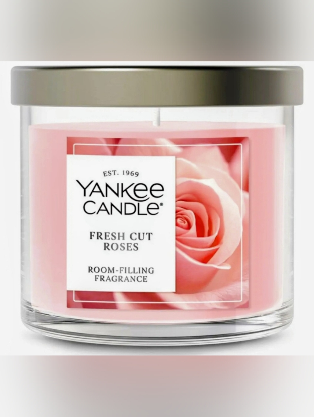 Yankee Candle Signature Fresh Cut Rose Scented Candle Three Wick